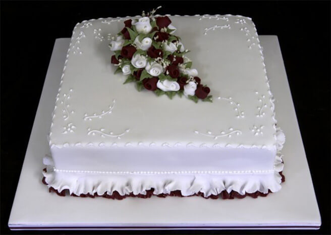 Торт свадебный одноярусный №738