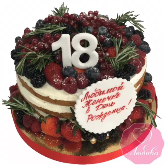 Торт без мастики ягодный №2126