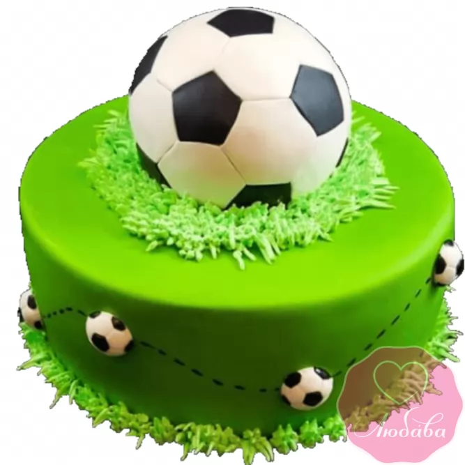 Торт на день рождения с футбольным мячом №2282