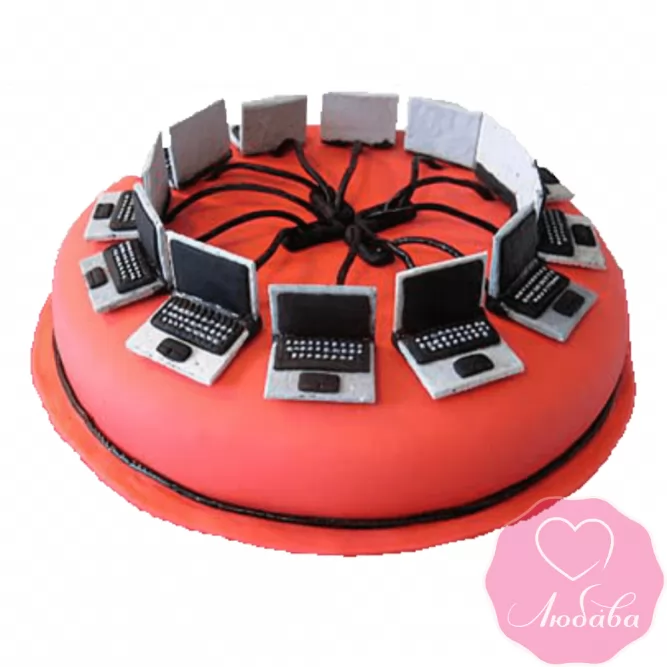 Торт на день рождения компьютеры №2328