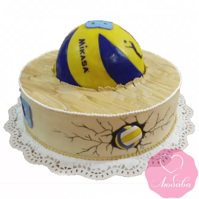 Торт на день рождения для волейболиста №2334