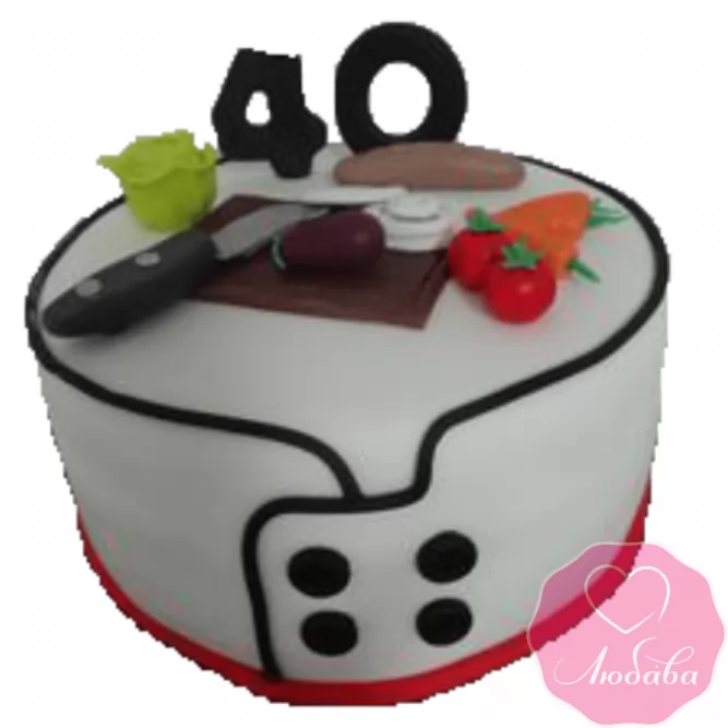 Торт на день рождения для повара №2365