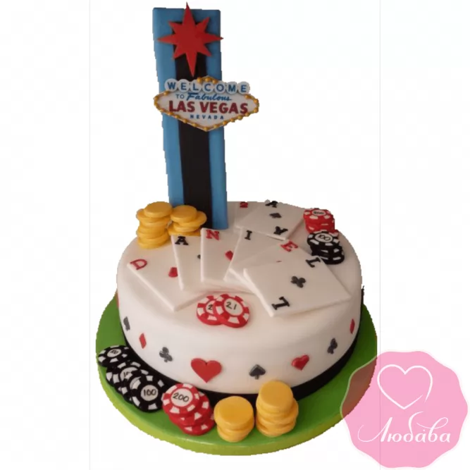 Торт на день рождения Лас Вегас №2366