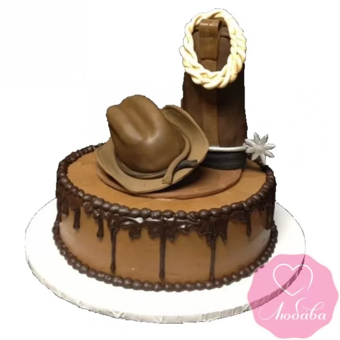 Торт на день рождения ковбою №2485