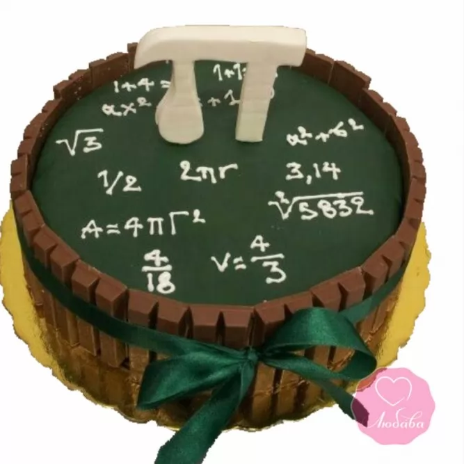 Торт на день рождения для математика №2663