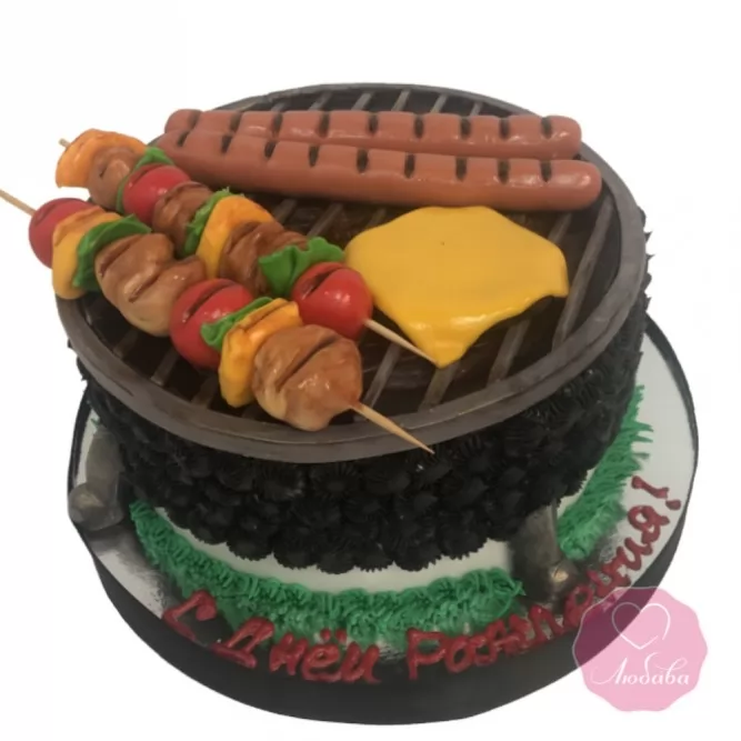 Торт на день рождения барбекю №2717