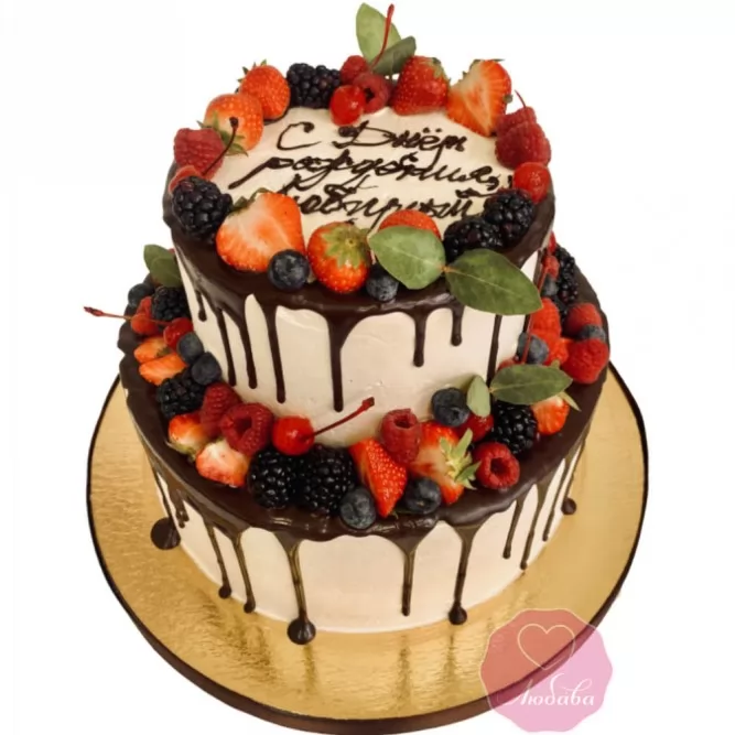 Торт с ягодами №3142