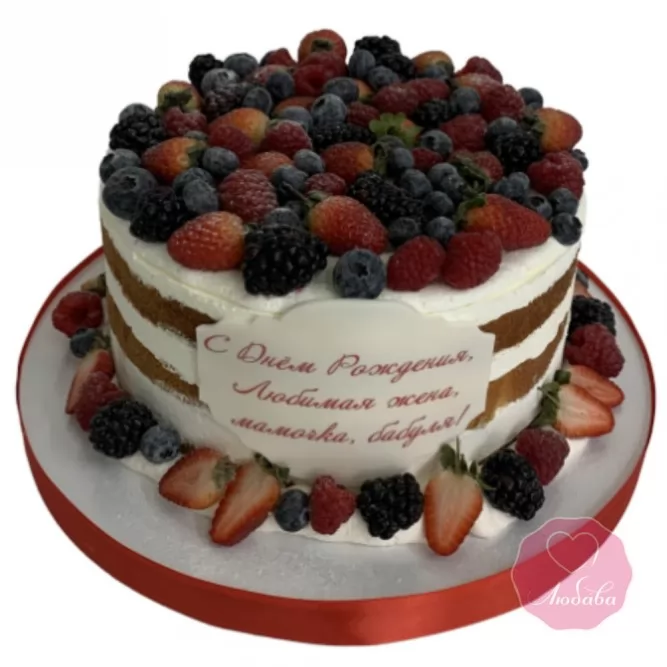 Торт с ягодами №3326