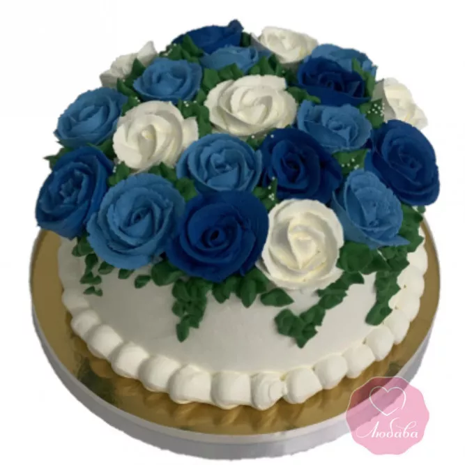 Торт с розами №3432