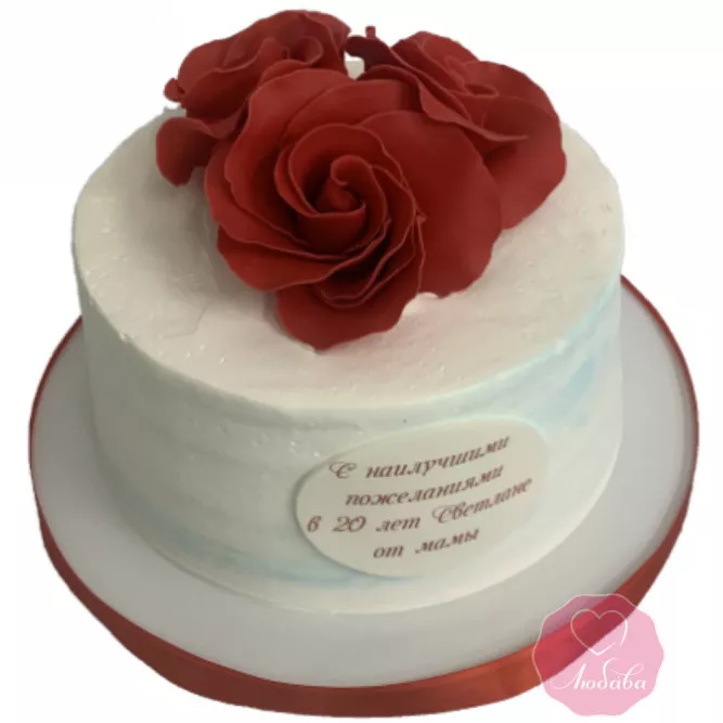 Торт с розами №3476
