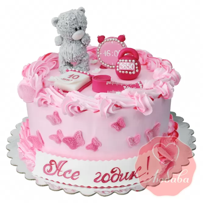 Торт на 1 годик с медведем №1221