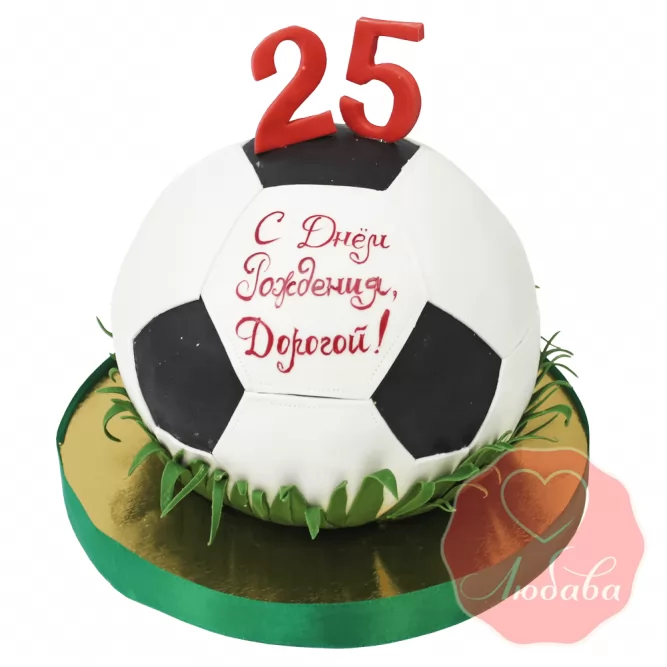 3Д торт футбольный мяч №1407