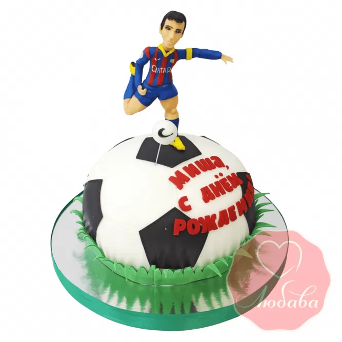 3Д торт футбольный Барселона №1424