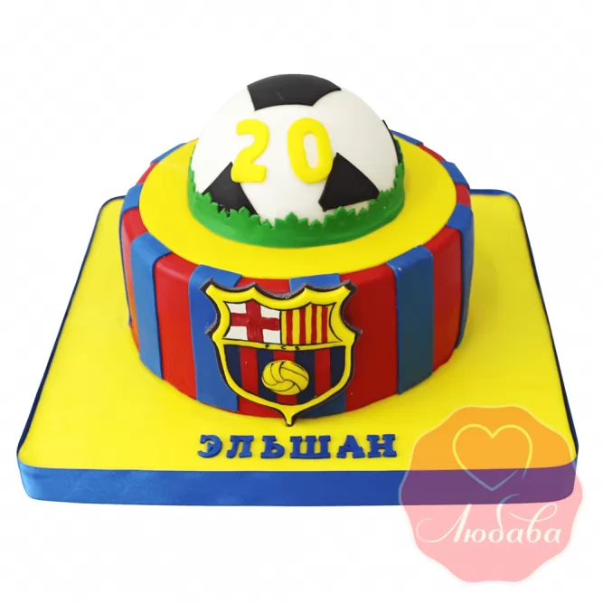 Торт футбольный Барселона №1430