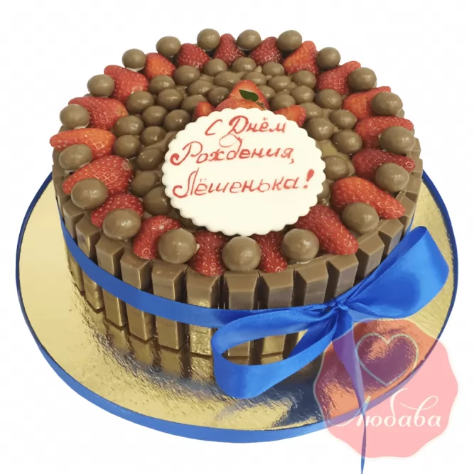 Торт с ягодами и шоколадом №1534