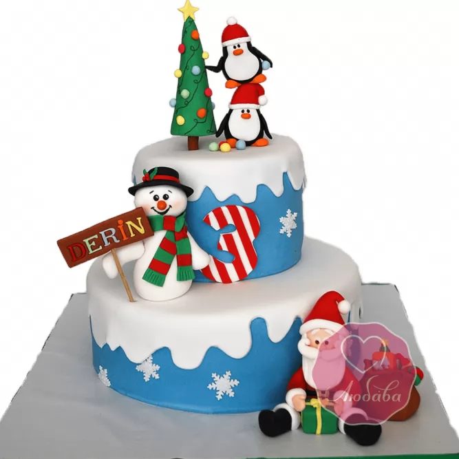 Торт Новогодний Дед мороз и компания №1760