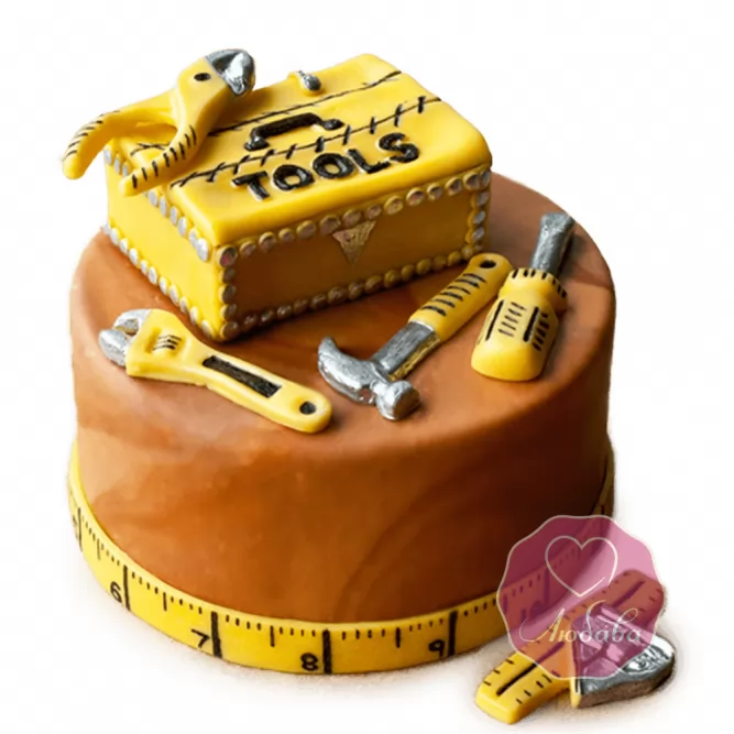 Торт на день рождения механику инструменты №1804