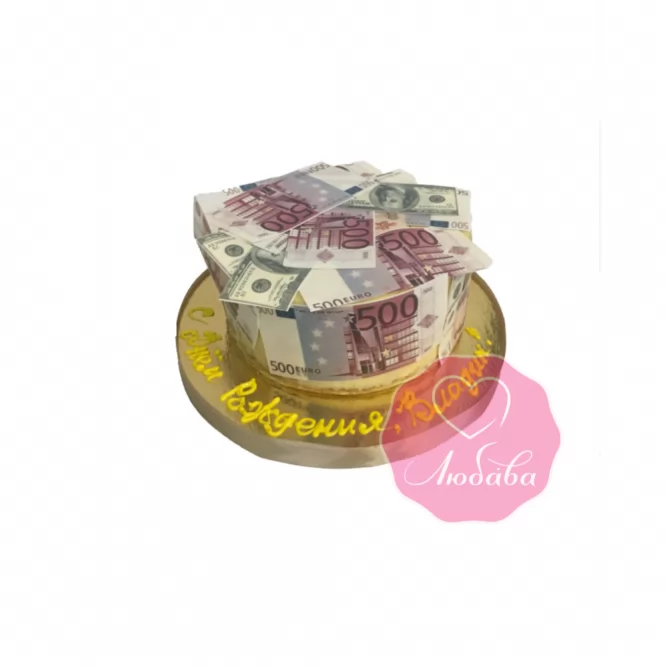 Торт на день рождения деньги №1813