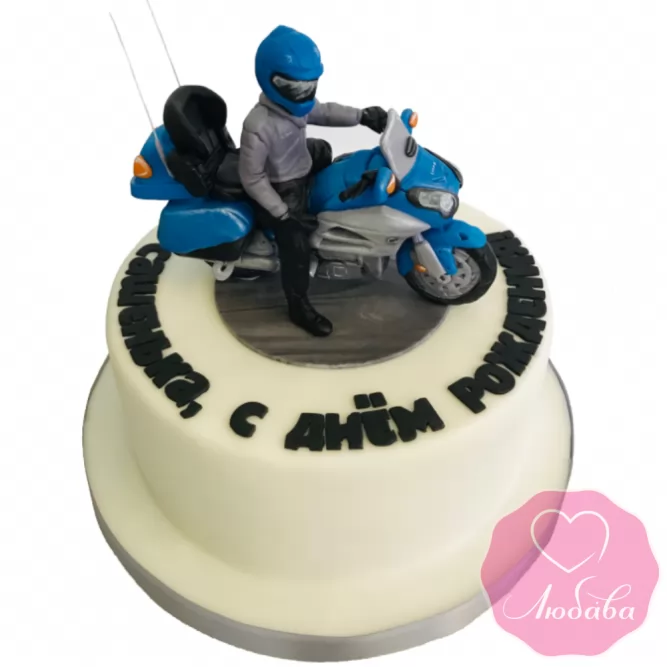 Торт на день рождения для мотоциклиста №1983