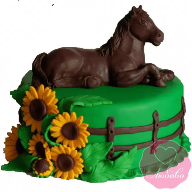 торт детский с лошадью №2038