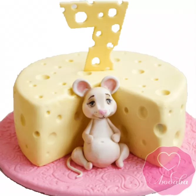 торт детский мышка и сыр №2043