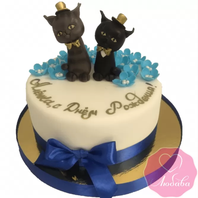 торт детский с кошками необычный №2098