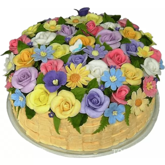 Торт Корзина цветов №761