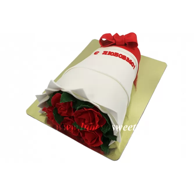 Торт букет роз №596