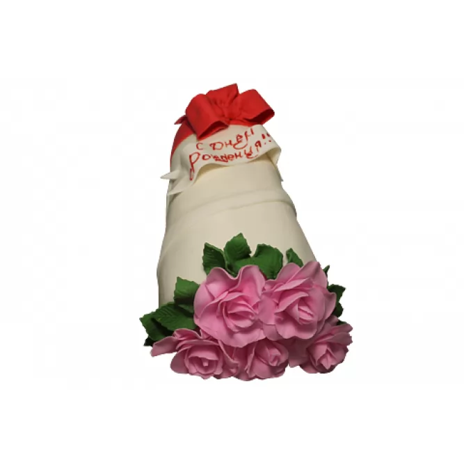 Торт Букет из красных роз №446