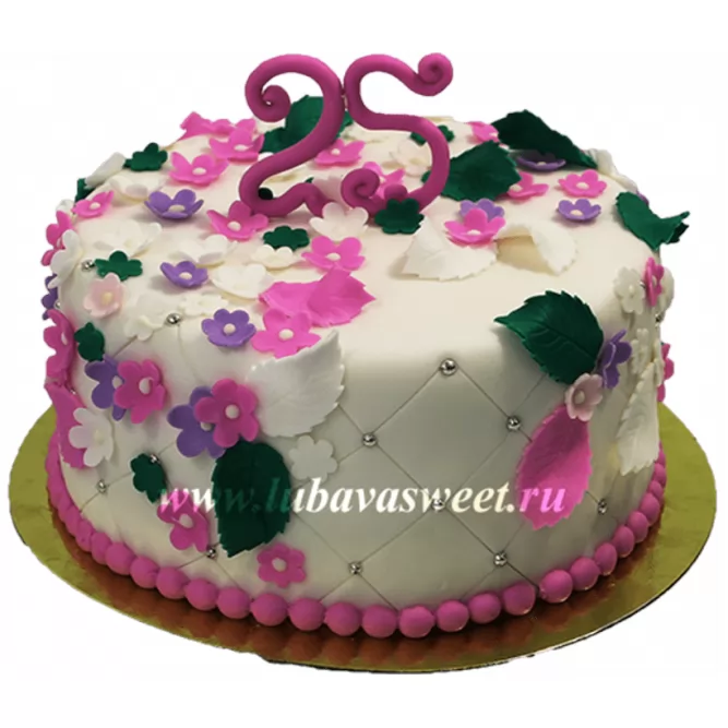 Торт нежные цветы №644