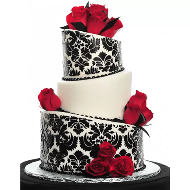 Торт свадебный дизайнерский с розами №740
