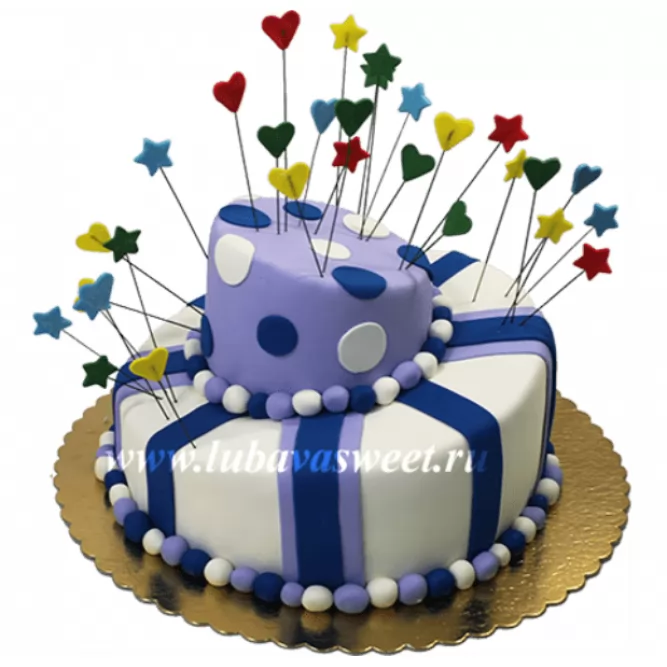 Торт ассиметричный на День рождения №598