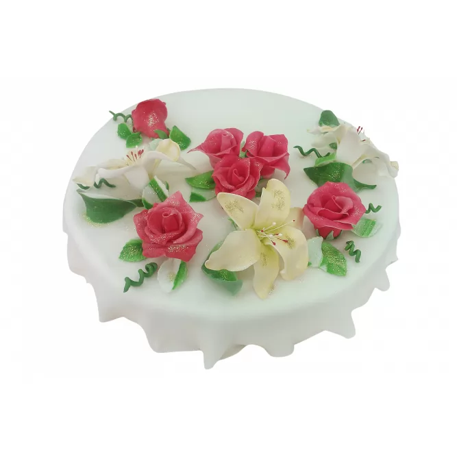 Торт Лилии и розы №354
