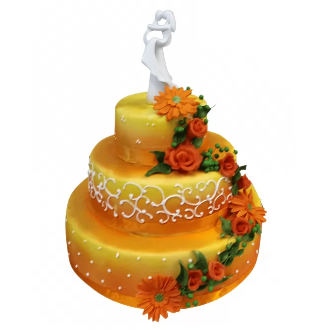 Торт свадебный Влюбленные сердца №308