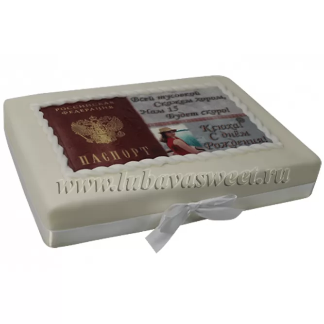 Торт Паспорт на день рождения №479