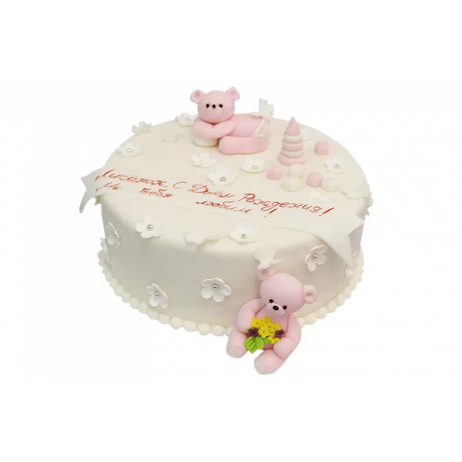 Торт Розовые мишки №393