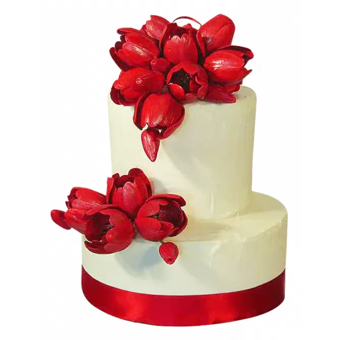 Торт Красные тюльпаны №344
