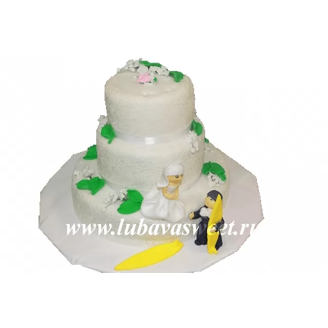 Торт свадебный серферы №196