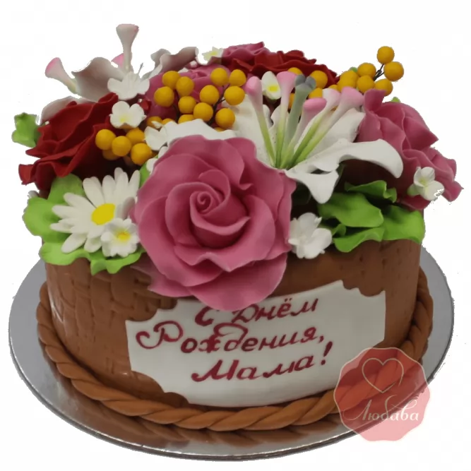 Торт с цветами №1167