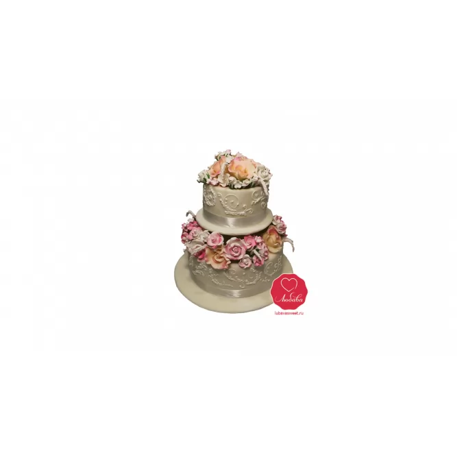 Торт Свадебные цветы №926