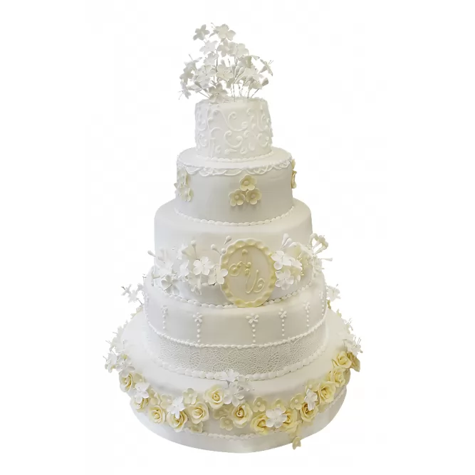 Торт свадебный Белый вальс №291