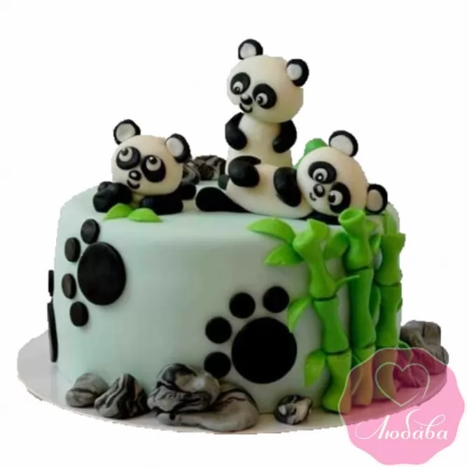 Торт детский панды №2390