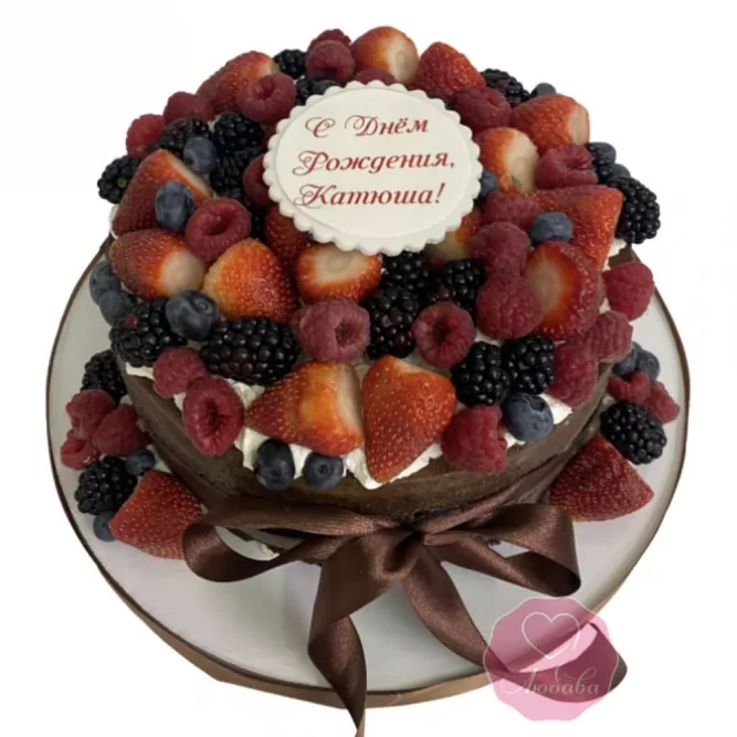 Торт для девочки с ягодами №3091