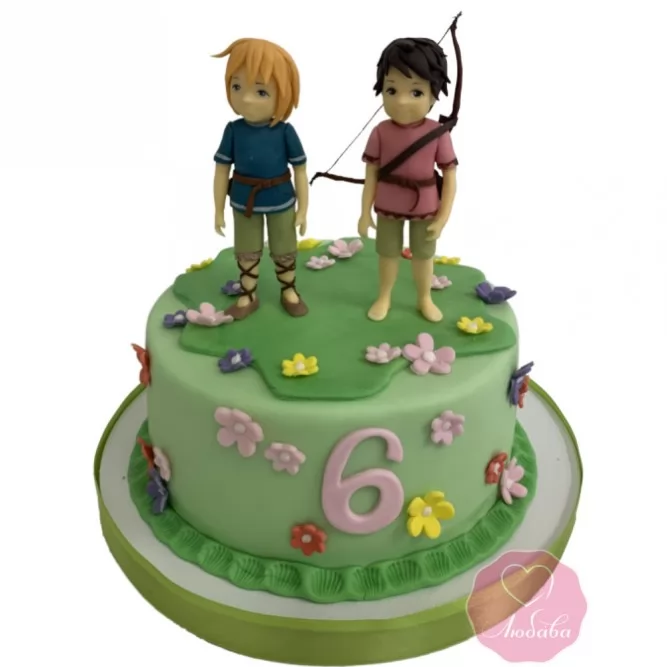 Торт для девочки 6 лет №3115