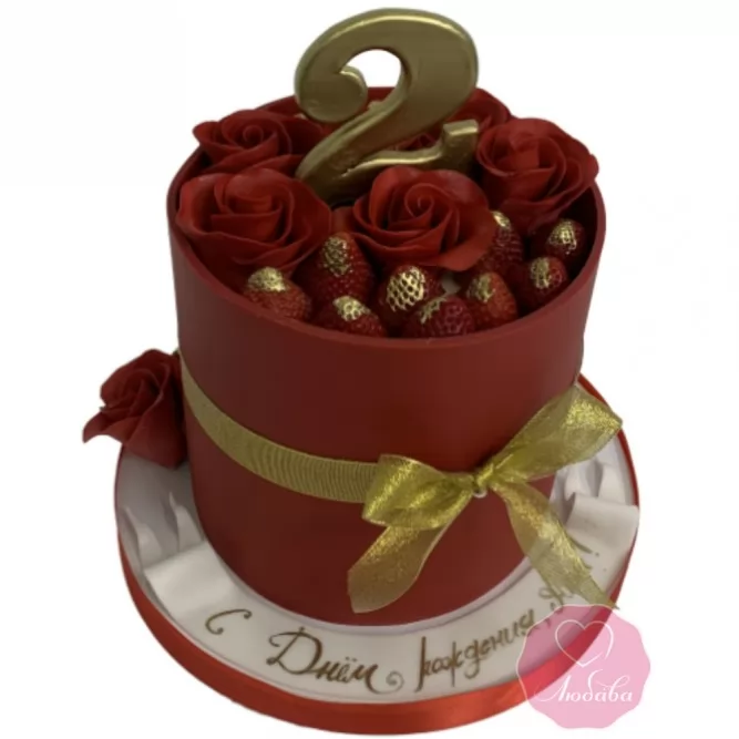 Торт с розами №3340