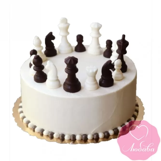 Торт без мастики шахматы №2502