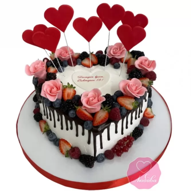 Торт сердце №3314