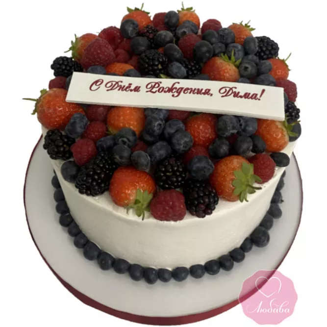 Торт с ягодами №3446