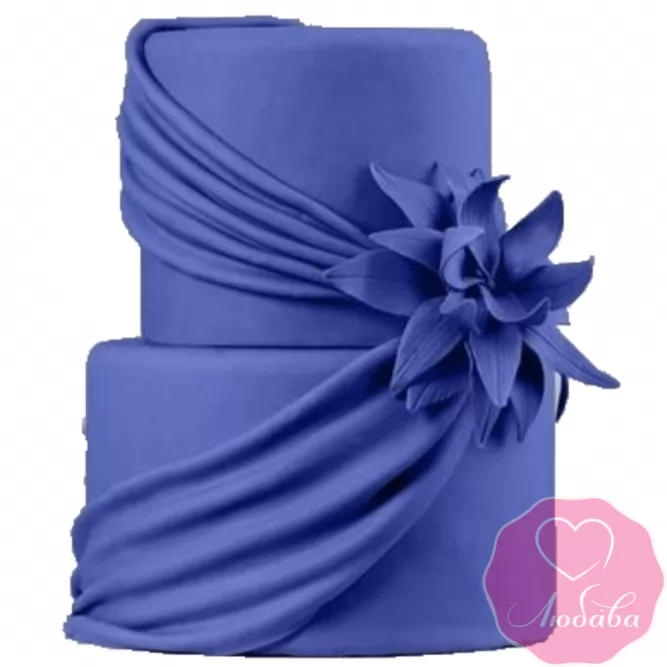 Торт свадебный фиолетовая вуаль №2263