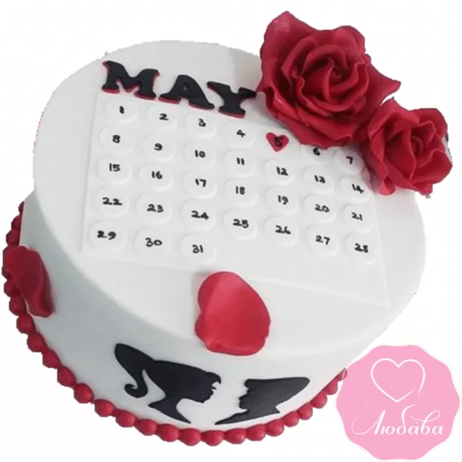 Торт свадебный календарь №2278